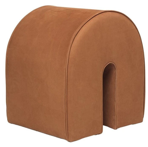 Curved Pouf - Cognac