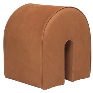 Curved Pouf - Cognac