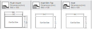 Compact Series - Single Bowl Sink - CM 860.435 - 860mm x 435mm