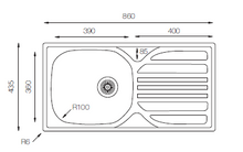 Load image into Gallery viewer, Compact Series - Single Bowl Sink - CM 860.435 - 860mm x 435mm
