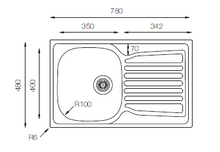 Load image into Gallery viewer, Comfort Series - Single Bowl Sink - CO 780.480 - 780mm x 480mm
