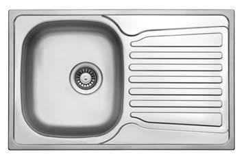 Comfort Series - Single Bowl Sink - CO 780.480 - 780mm x 480mm