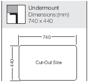 Load image into Gallery viewer, Undermount Series / R50 - Double Bowls Sink - D 340.50.50 - 740mm x 440mm