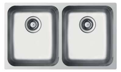 Undermount Series / R50 - Double Bowls Sink - D 340.50.50 - 740mm x 440mm