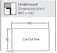 Load image into Gallery viewer, Undermount Series / R50 - Double Bowls Sink - D 400.50.50 - 860mm x 440mm