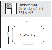 Load image into Gallery viewer, Undermount Series - Single Bowl Sink - D 723 - 773mm x 467mm