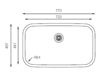 Load image into Gallery viewer, Undermount Series - Single Bowl Sink - D 723 - 773mm x 467mm