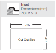 D Series - Single Bowl Sink - DXT 780 GT - 780mm x 450mm