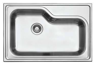 D Series - Single Bowl Sink - DXT 840 GT - 840mm x 450mm