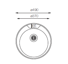 Favorite Series - Single Bowl Sink - FA 490 - 490 &deg;