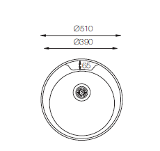 Favorite Series - Single Bowl Sink - FA 510 - 510 &deg;