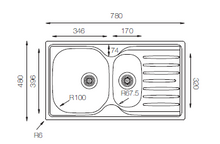 Load image into Gallery viewer, Fusion Series - Double Bowls Sink - FS 780.480.15 - 780mm x 480mm