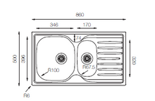 Load image into Gallery viewer, Fusion Series - Double Bowls Sink - FS 860.500.15 - 860mm x 500mm