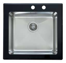 Glass Series - Single Bowl Sink - GS 550.530 B - 550mm x 530mm