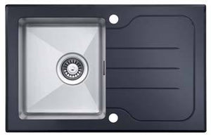 Glass Series - Single Bowl Sink - GS 780.500 B Diamond - 780mm x 500mm