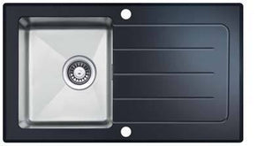 Glass Series - Single Bowl Sink - GS 860.500 B Crystal - 860mm x 500mm