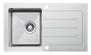 Glass Series - Single Bowl Sink - GS 860.500 W Crystal - 860mm x 500mm