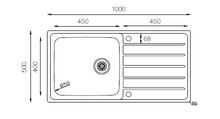 Load image into Gallery viewer, Hypnos Selection Series - Double Bowls Sink - HS 965.500 - 965mm x 500mm