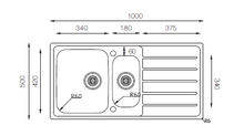 Load image into Gallery viewer, Hypnos Selection Series - Double Bowls Sink - HS 860.500.20 - 860mm x 500mm
