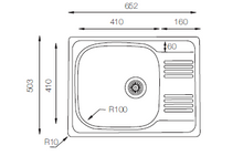 Load image into Gallery viewer, Hypnos Series - Single Bowl Sink - HY 652.503 - 652mm x 503mm