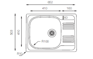Hypnos Series - Single Bowl Sink - HY 652.503 - 652mm x 503mm