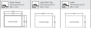 Hypnos Series - Single Bowl Sink - HY 860.500 - 860mm x 500mm