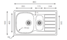 Load image into Gallery viewer, Hypnos Series - Double Bowl Sink - HY 860.500.15 - 860mm x 500mm