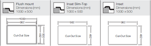 Lines Series - Double Bowl Sink - LN 1000.500.15 - 1000mm x 500mm