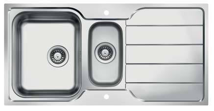 Lines Series - Double Bowl Sink - LN 1000.500.15 - 1000mm x 500mm