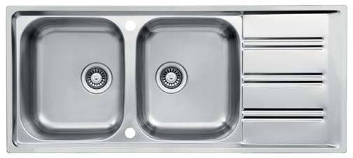 Lines Series - Double Bowl Sink - LN 1160.500.20 - 1160mm x 500mm