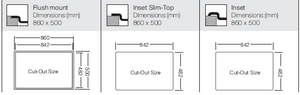 Lines Series - Single Bowl Sink - LN 860.500 - 860mm x 500mm