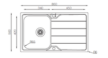 Load image into Gallery viewer, Lines Series - Single Bowl Sink - LN 860.500 - 860mm x 500mm