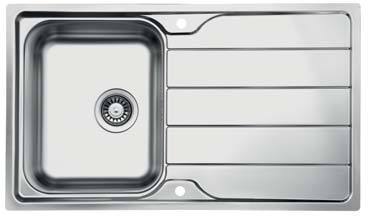 Lines Series - Single Bowl Sink - LN 860.500 - 860mm x 500mm