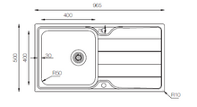 Load image into Gallery viewer, Lines Series - Single Bowl Sink - LN 965.500 - 965mm x 500mm