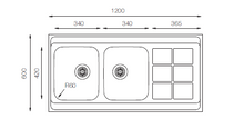 Load image into Gallery viewer, Lotus Series - Double Bowls Sink - LT 1200.600.20 - 1200mm x 600mm