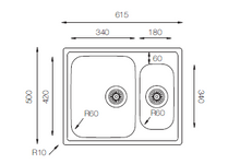 Load image into Gallery viewer, Lotus Series - Double Bowls Sink - LT 615.500.15 - 615mm x 500mm