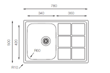 Load image into Gallery viewer, Lotus Series - Single Bowl Sink - LT 780.500 - 780mm x 500mm