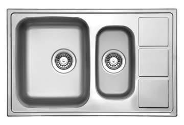 Lotus Series - Double Bowls Sink - LT 780.500.15 - 780mm x 500mm