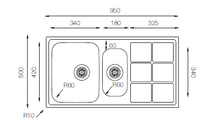 Load image into Gallery viewer, Lotus Series - Double Bowls Sink - LT 1000.500.15 - 1000mm x 500mm