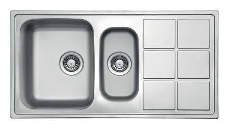 Lotus Series - Double Bowls Sink - LT 1000.500.15 - 1000mm x 500mm