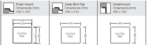 Micro Series / R20 - Single Bowl Sink - ME 451 - 490mm x 440mm