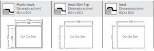 Micro Series / R20 - Single Bowl Sink - ME 600.500 - 600mm x 500mm