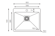 Load image into Gallery viewer, Micro Series / R20 - Single Bowl Sink - ME 600.500 - 600mm x 500mm