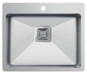 Micro Series / R20 - Single Bowl Sink - ME 600.500 - 600mm x 500mm