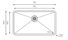 Load image into Gallery viewer, Micro Series / R20 - Single Bowl Sink - ME 745 - 785mm x 440mm