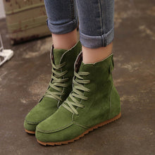 Load image into Gallery viewer, Female Suede Leather Lace-Up Boot