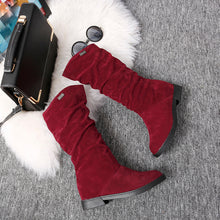 Load image into Gallery viewer, Stylish Flat Flock Winter Boots