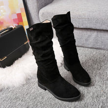 Load image into Gallery viewer, Stylish Flat Flock Winter Boots