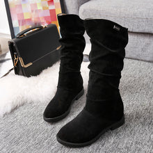 Load image into Gallery viewer, Stylish Flat Flock Winter Boots