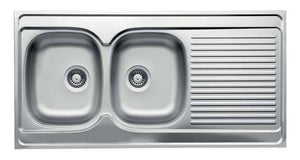 Standart Series - Double Bowls Sink - ST 1200.600.20 - 1200mm x 600mm